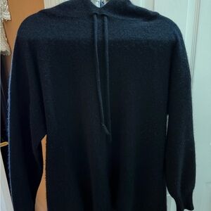 Saks Fifth Avenue Black Cashmere Hoodie